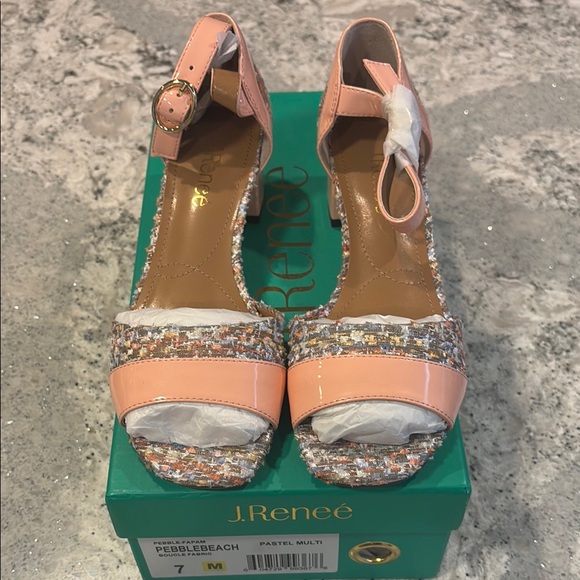 J.Renee Women's Pebble Beach Sandals - Pastel Multi - Picture 1 of 5